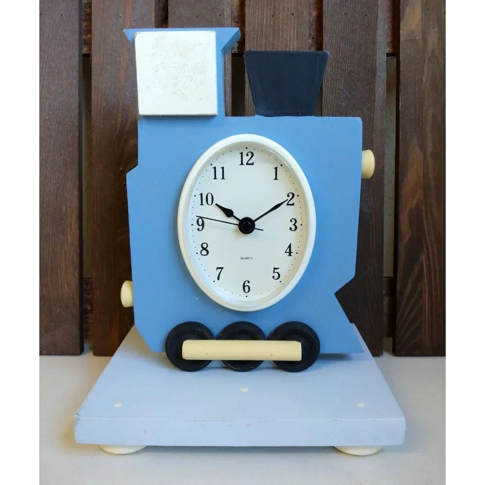 'Wish Upon a Star' Vintage Doodles Train Desk Clock for Nursery